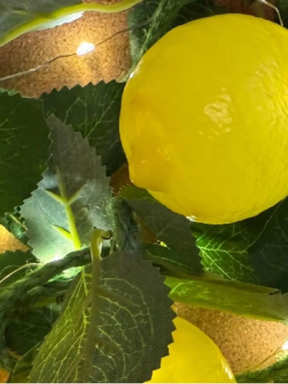 Lemons + Leaves Garland String Lights Party Decor 18 Lemons 5 Ft Mediterranean